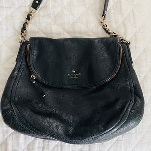 Kate Spade Black Leather Shoulder Purse Bag